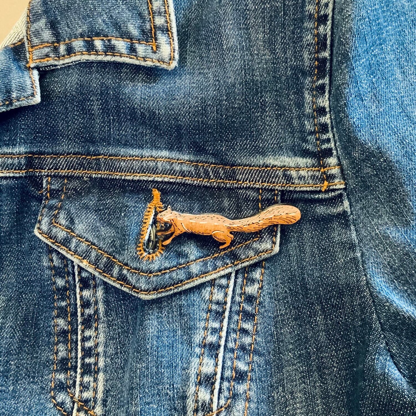 Squirrel Mini Pin Badge