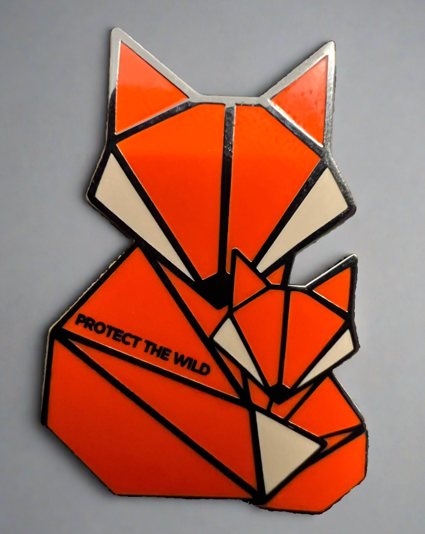 Fox family Pin Badge