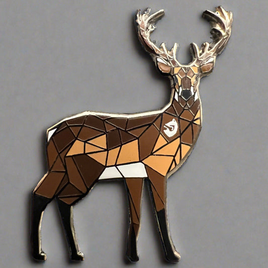 Walking Stag Pin Badge