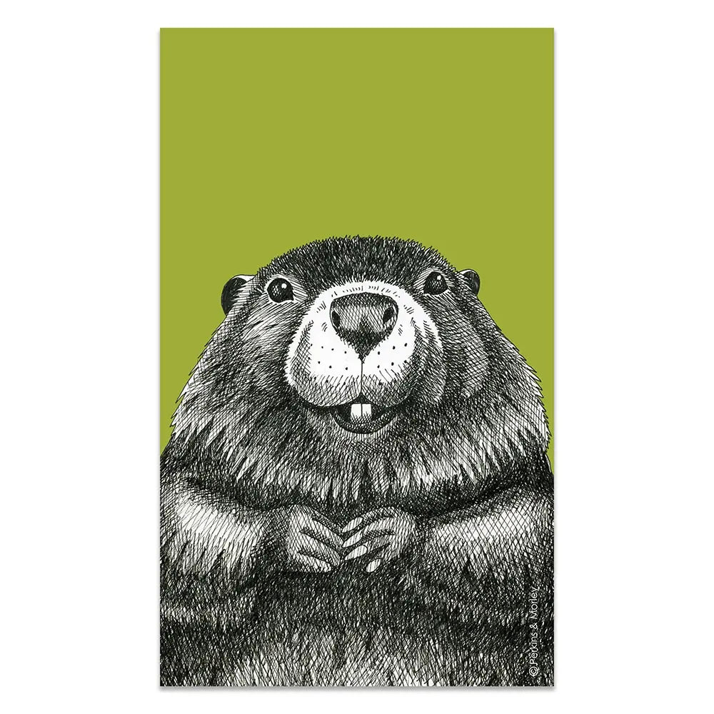 Beaver Tea Towel
