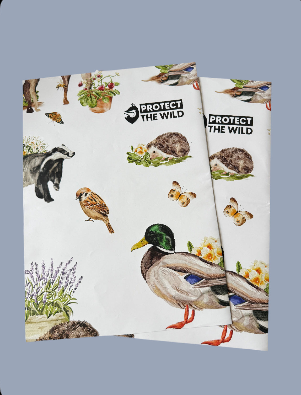 British Wildlife Recycled Wrapping Paper (2 Sheets)