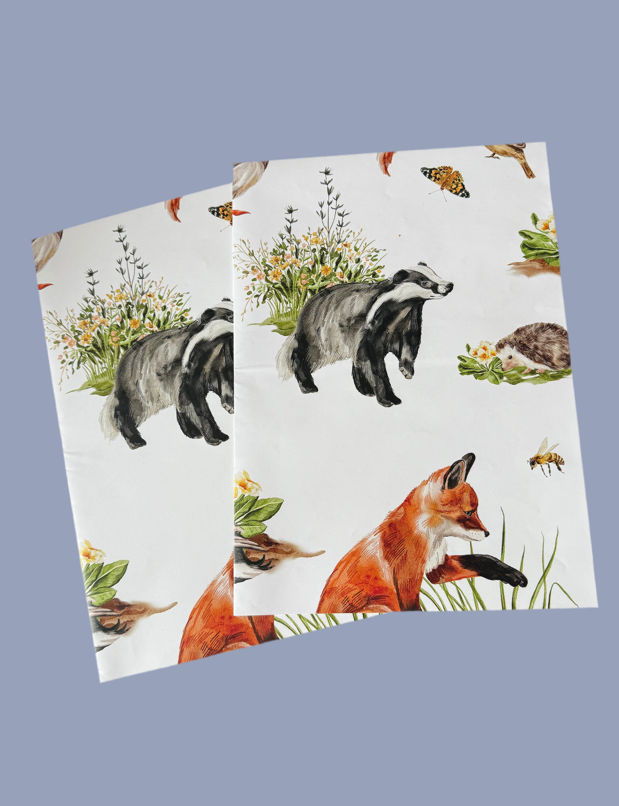 British Wildlife Recycled Wrapping Paper (2 Sheets)