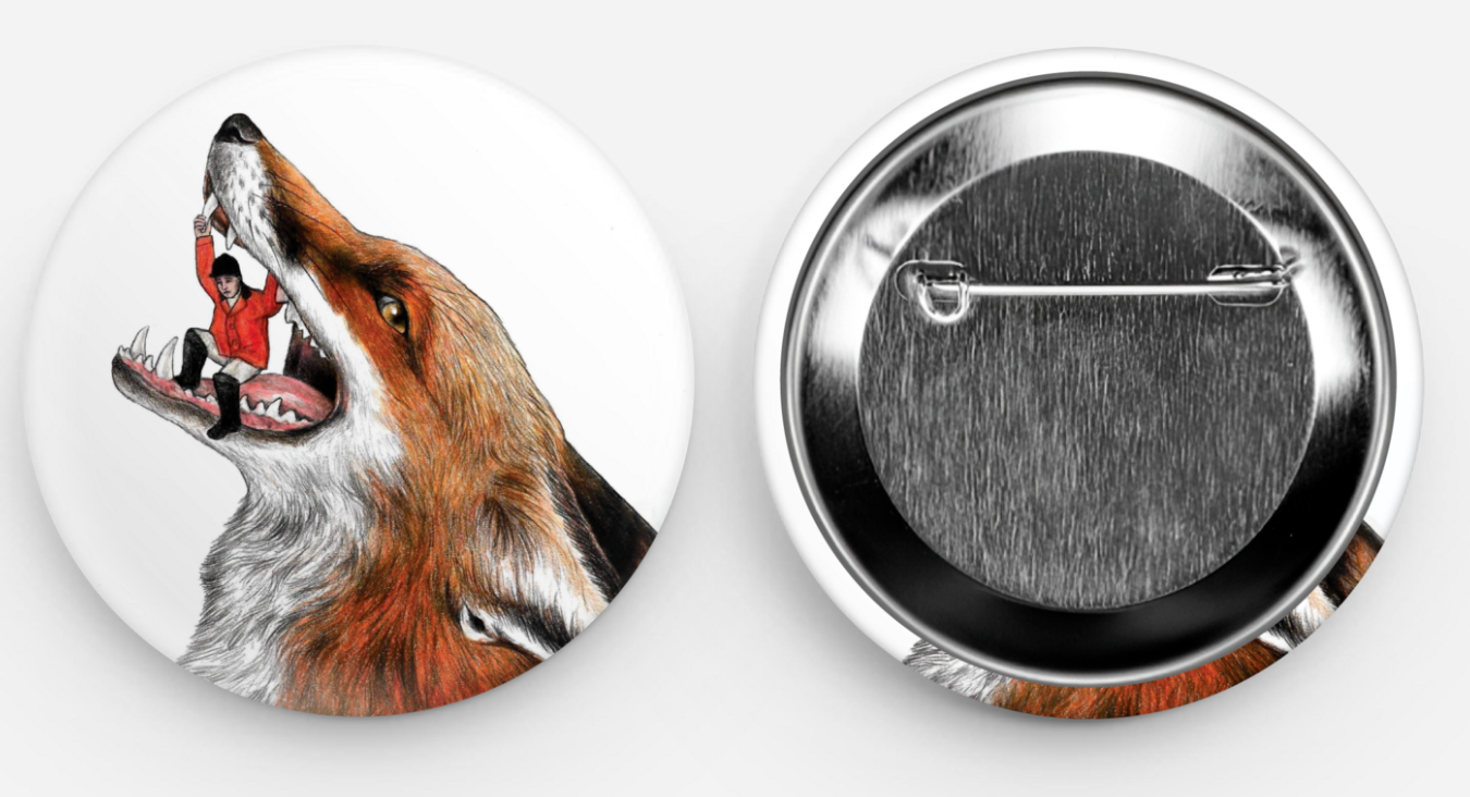 Anti-hunt Pin Badge Set