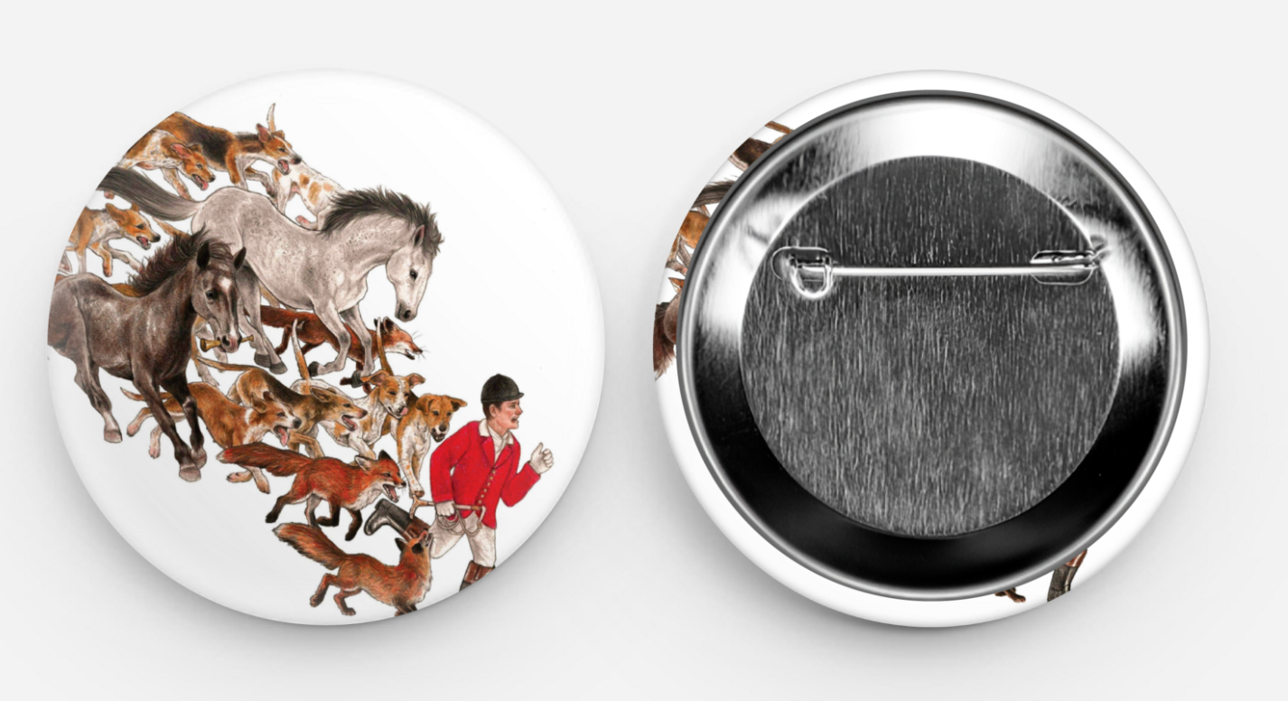 Anti-hunt Pin Badge Set