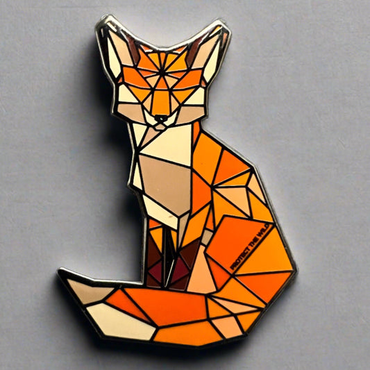 Sitting Fox Pin Badge