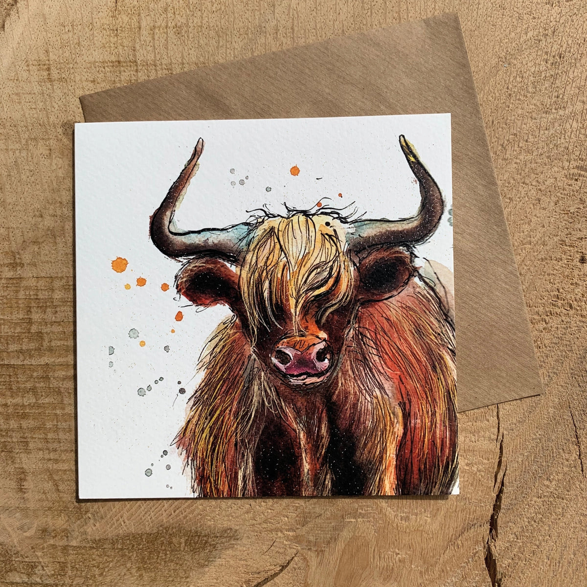 Highland Cow Greeting Card