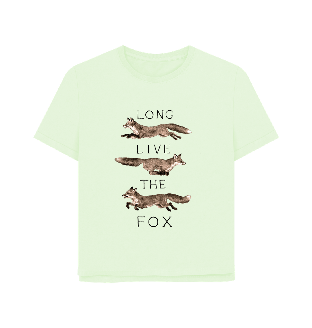 Pastel Green Long Live the Fox Top