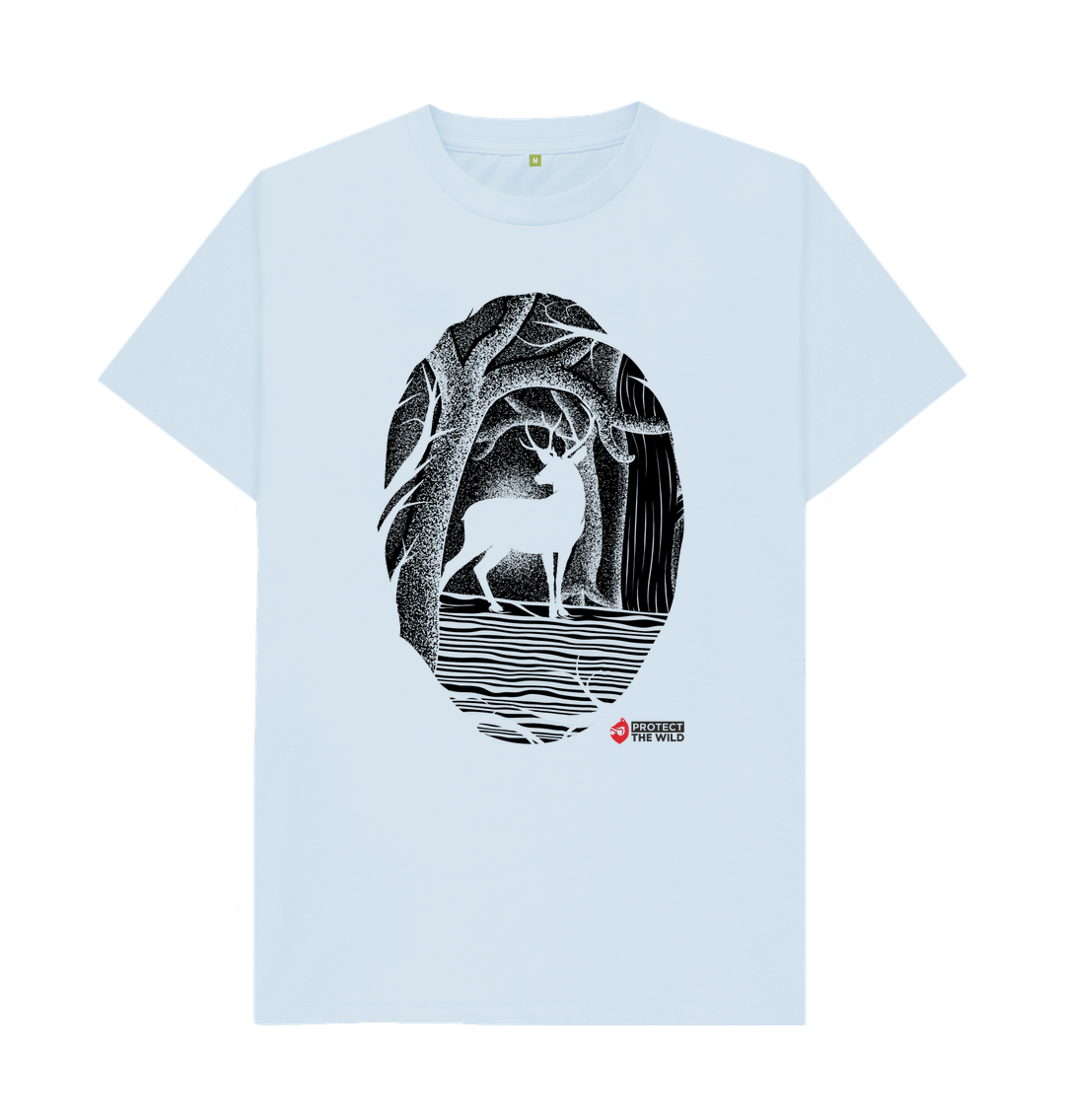 Sky Blue Stag Eco T-Shirt