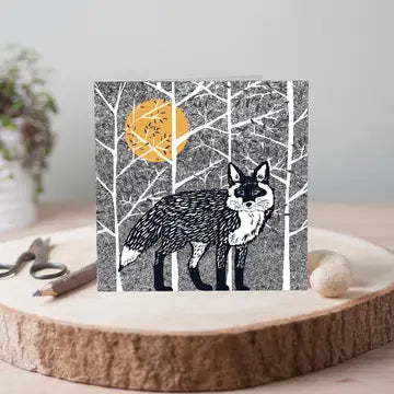 Blank Grey Fox card