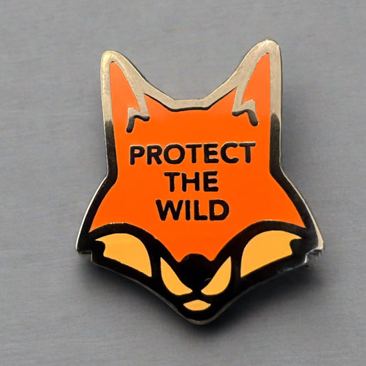Protect the Wild Fox Pin Badge