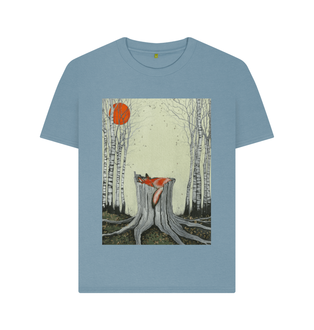 Stone Blue Sleeping Fox Eco Top