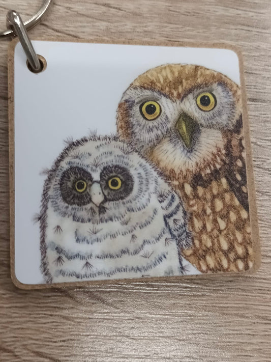 Owl Family Keyring