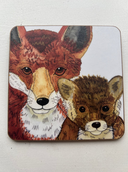 Red Fox Family Coaster