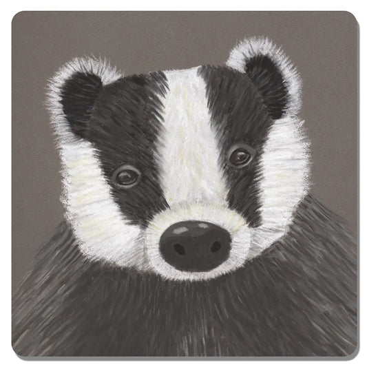 Badger Face  Coaster