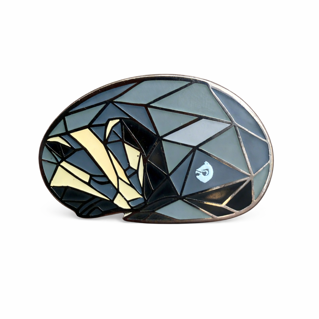 Sleeping Badger pin badge