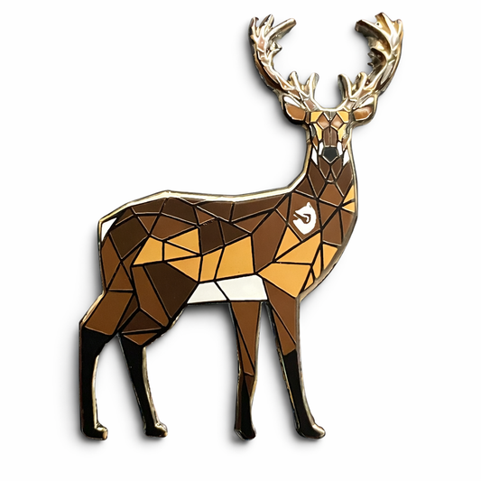 Walking Stag Pin Badge