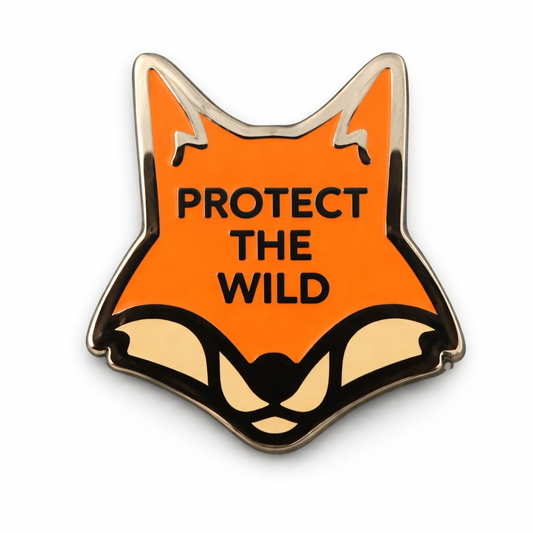 Protect the Wild Fox Pin Badge