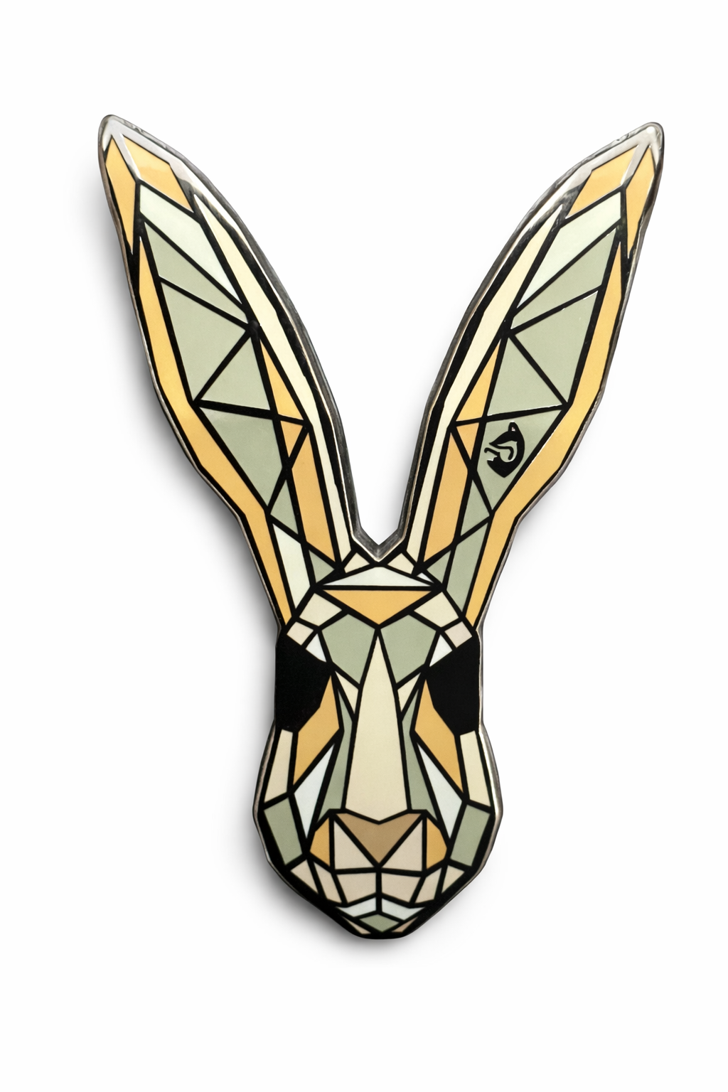Hare Face Pin Badge