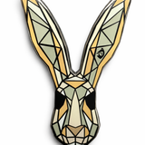 Hare Face Pin Badge