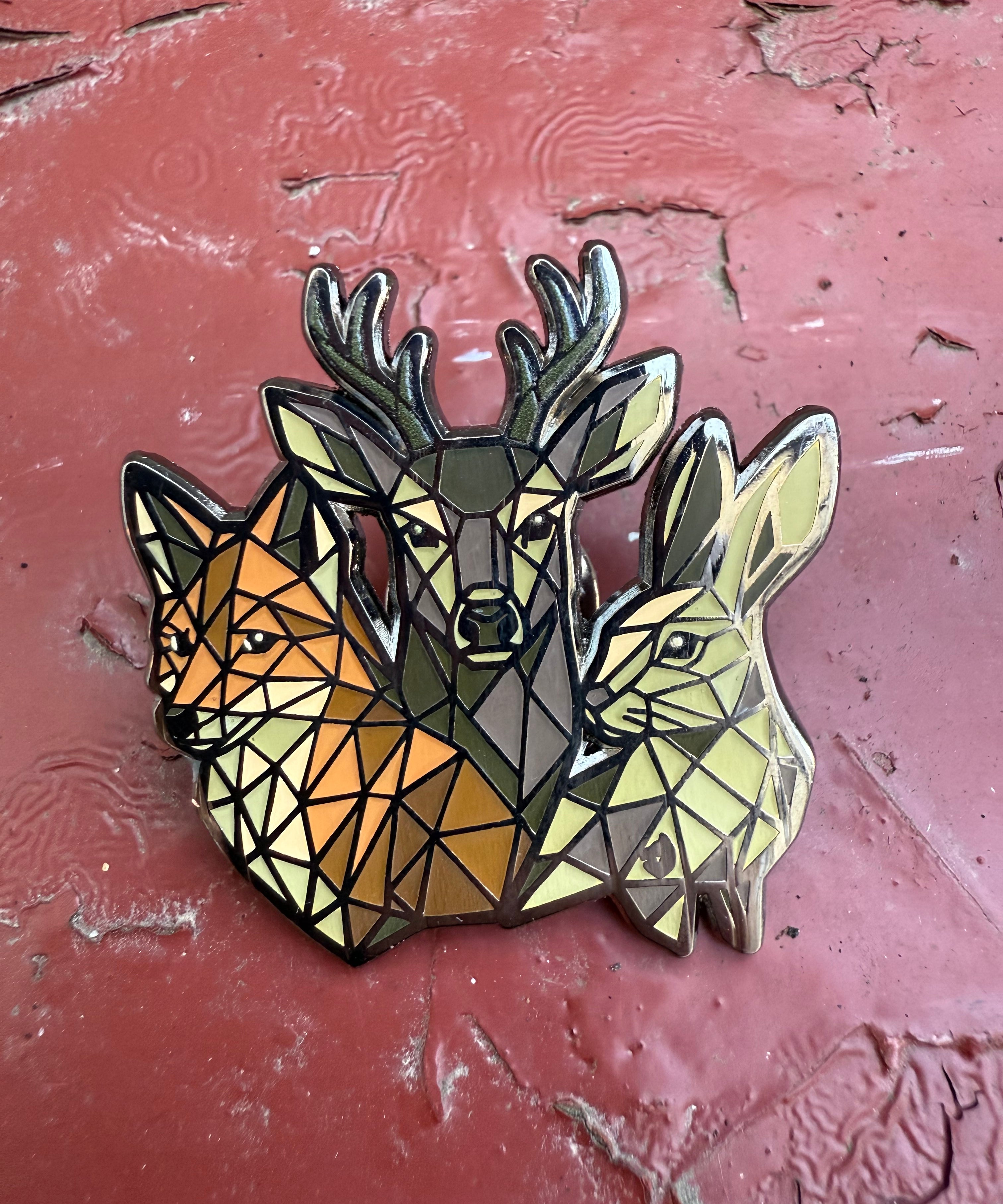 Fox, Hare and Deer badge