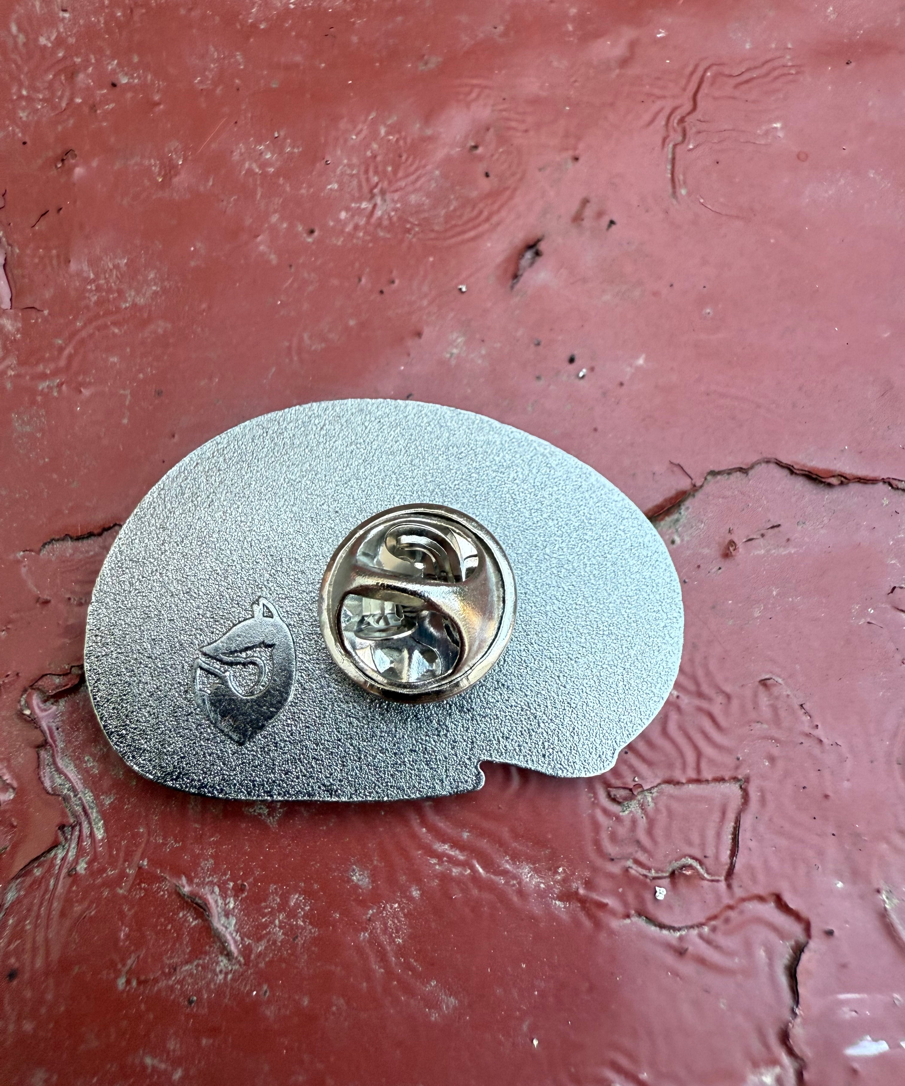 Sleeping Badger pin badge