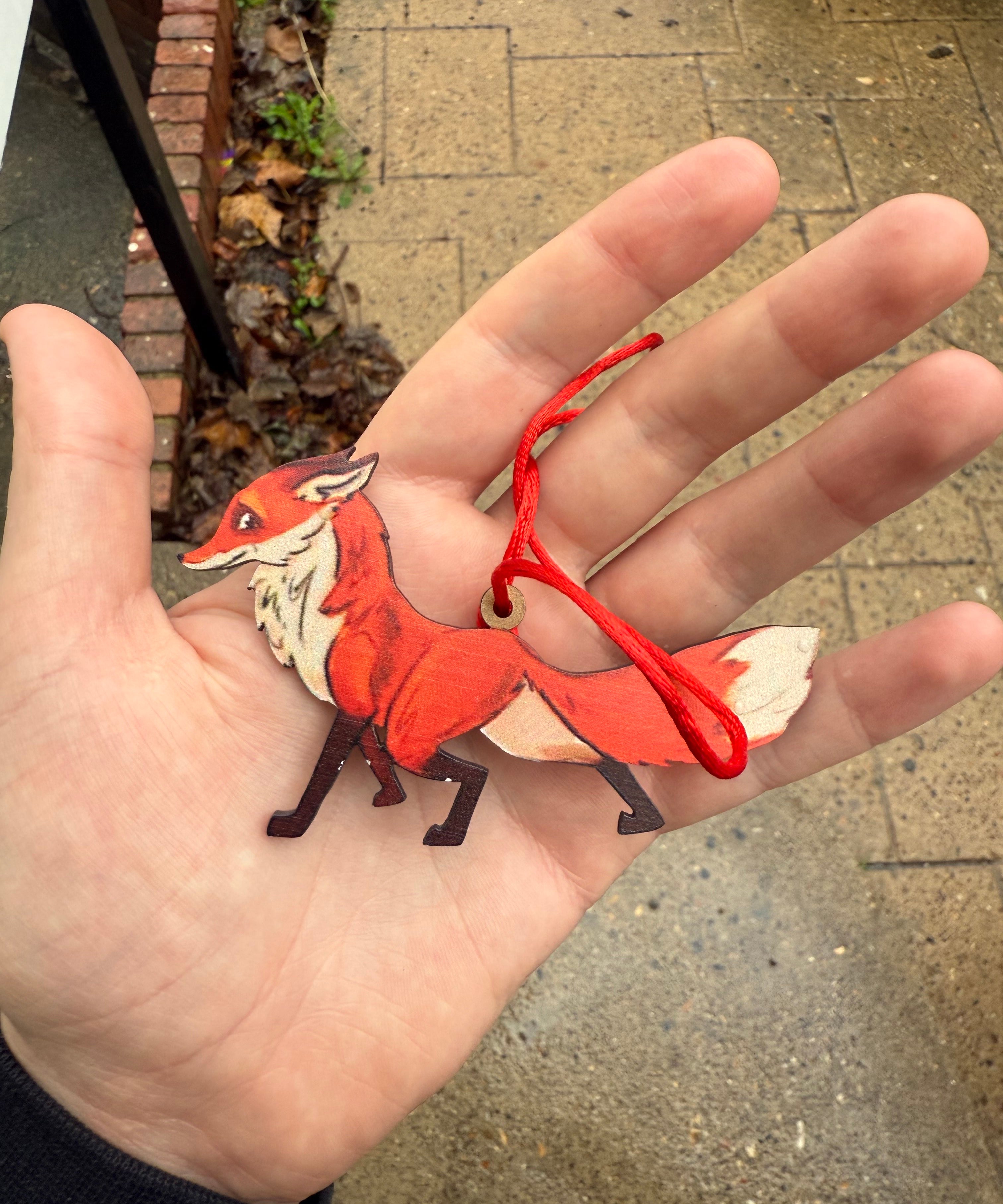 Handmade Fox Xmas Tree Decoration
