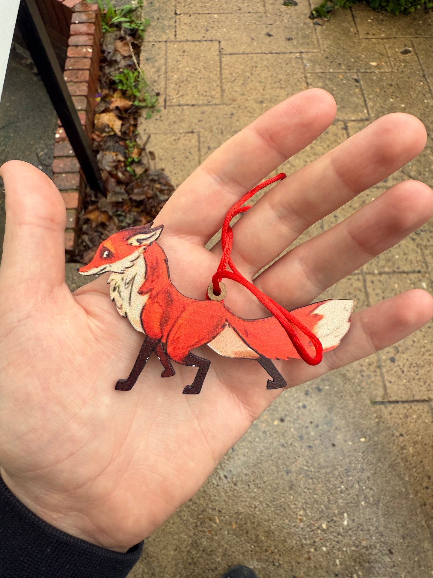 Handmade Fox Xmas Tree Decoration