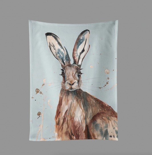 Hare Cotton Tea Towel