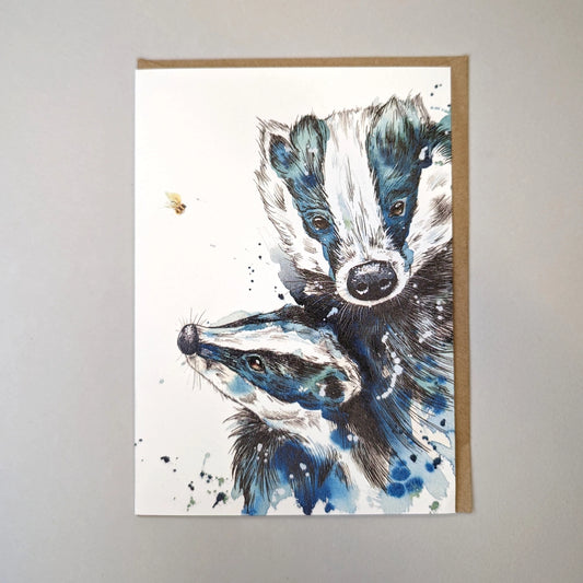 The Visitor' Badger and Bee Card