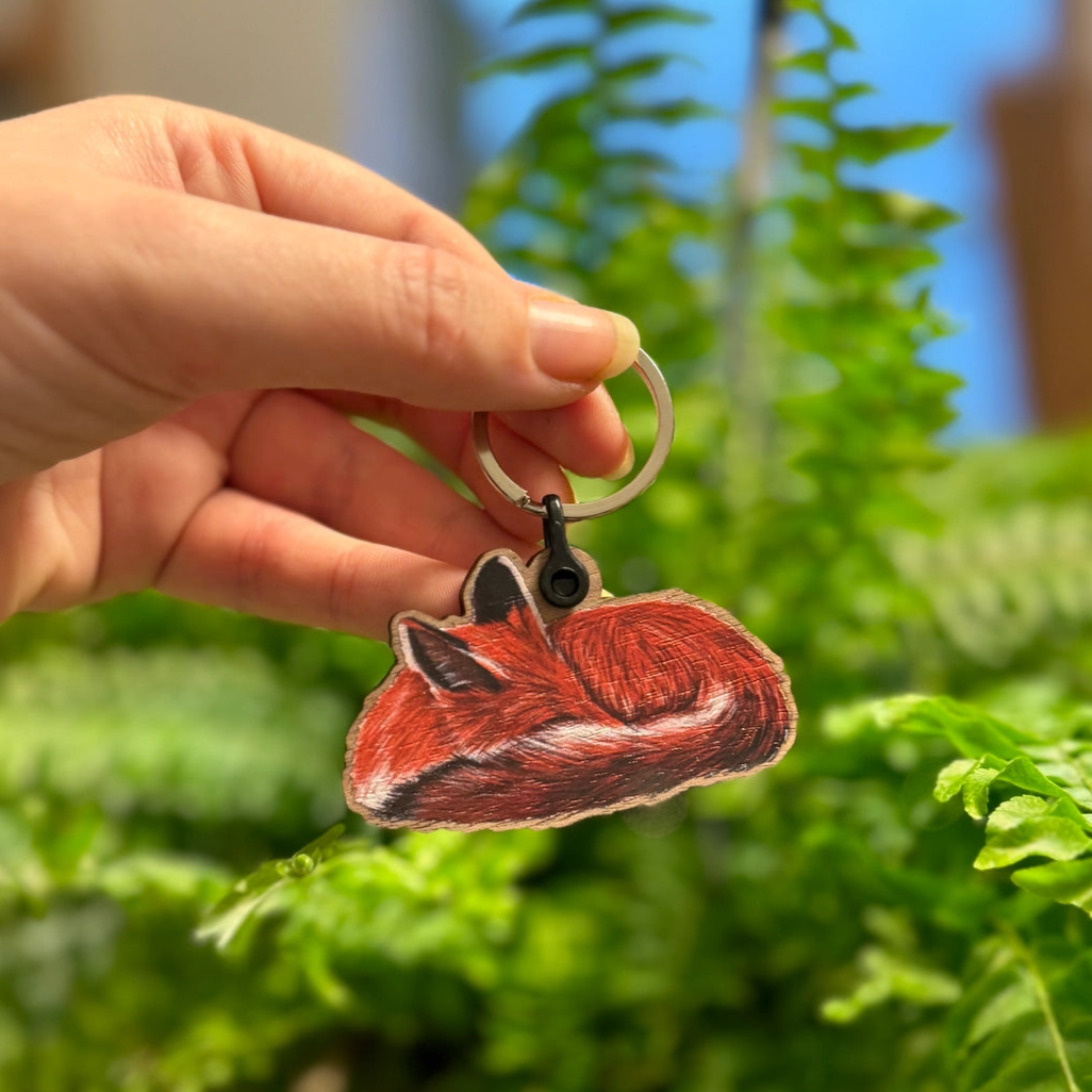 Handmade Red Fox Keyring