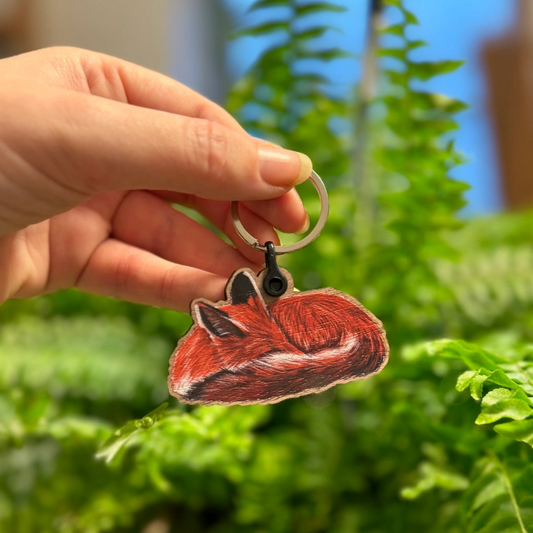 Handmade Red Fox Keyring