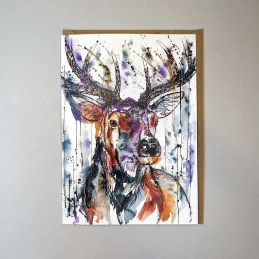 Head of the Highlands' Stag Card