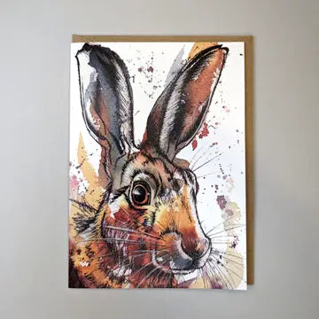 Hare Greetings Card