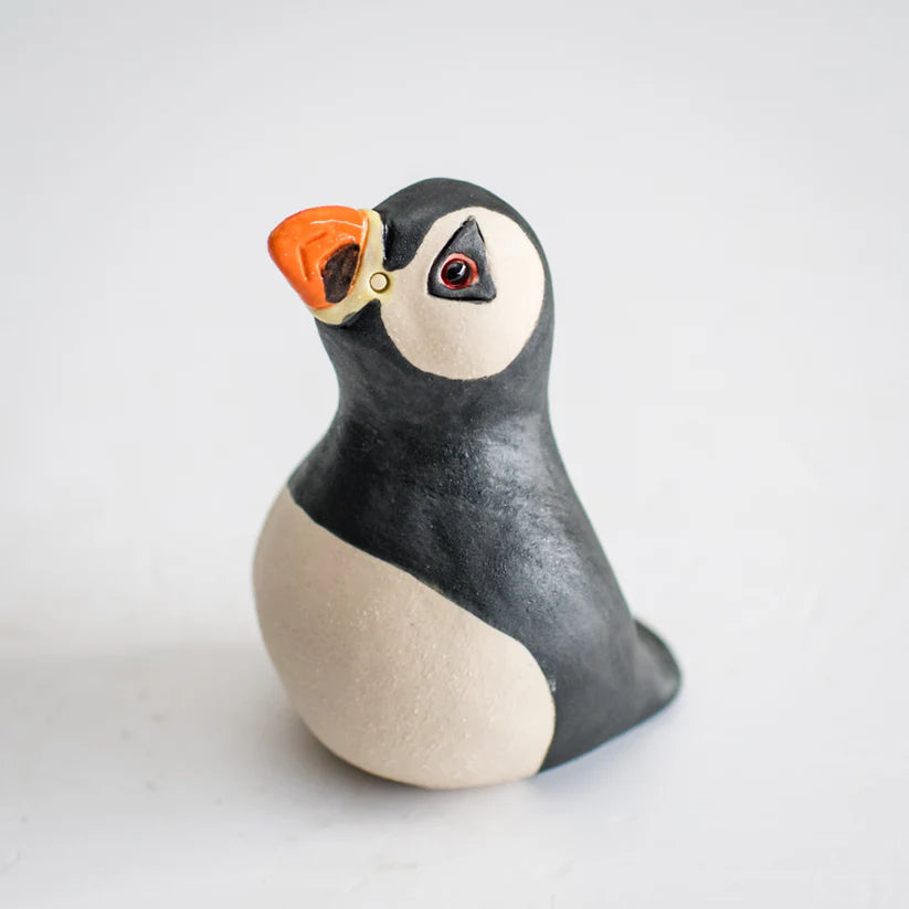 Pottery Puffin Sculpture