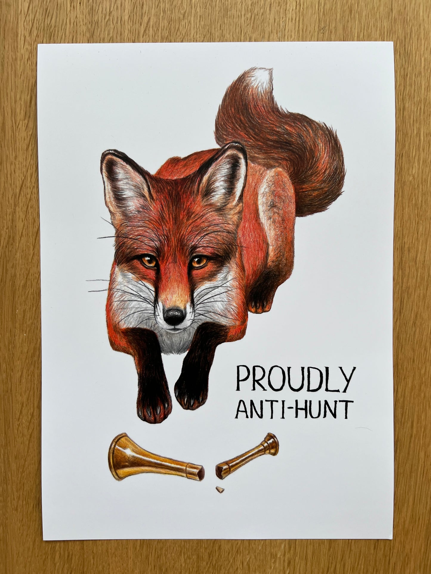 Proudly Anti Hunt A4 Print
