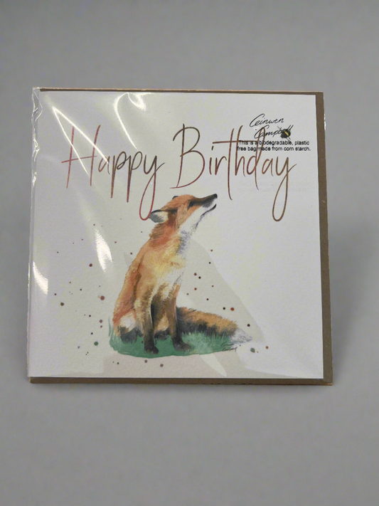 Fox & Bee Birthday Card