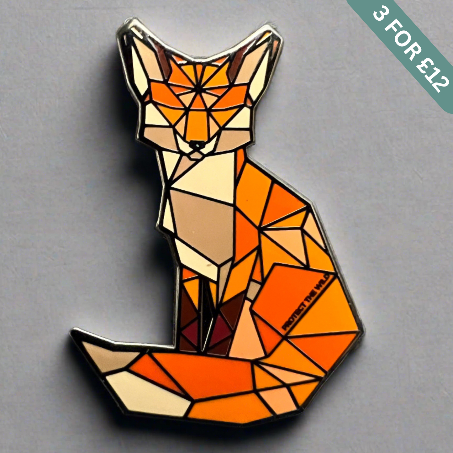 Sitting Fox Pin Badge